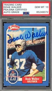 Doak Walker Gem Mint 10 PSA DNA Signed 1988 Swell Autograph - Picture 1 of 1