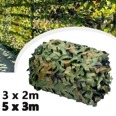 Camouflage Netz Tarnnetz Jagd Army Camo Tarnung Net Armeegrün Sichtschutz Garten - Bild 1 von 4