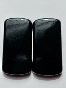 2 Black Iron Oxide Small Plate Crystal Orgone Generator Energy LIFELOVE - Picture 1 of 12