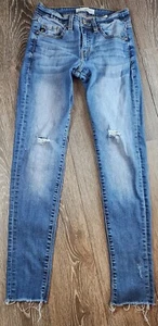 KanCan #KC8245D Medium Wash Raw Hem Skinny Low Rise Damengröße 5/26 - Bild 1 von 10