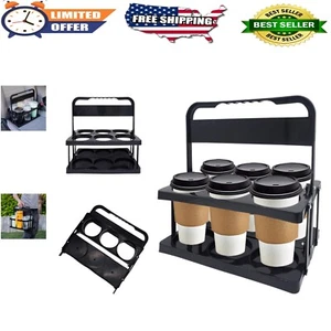 Lightweight Reusable Drink Carrier for Food Delivery - Portable Handle Included - Picture 1 of 10