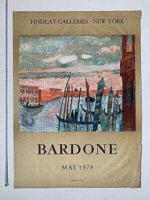 Bardone At Findlay Galleries 1973 Vintage Lithograph Poster By Mourlot • 50€