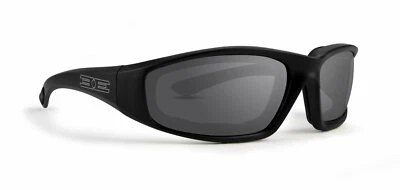 Epoch Foam Padded Motorcycle Sunglasses Black Frames Smoke Lens ANSI Z87.1+ - Image 1 of 4