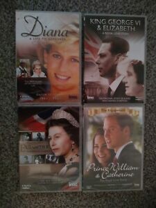 4 X Royal Family DVDs  Diana George V1 The Queen William