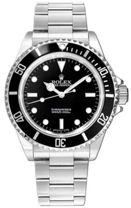 Rolex Submariner Automatic Black Dial & Bezel No Date Swiss Mens Dress Watch - Picture 1 of 5