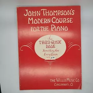 Partitura libro de partituras vintage de tercer grado curso moderno para piano de John Thompson - Imagen 1 de 5