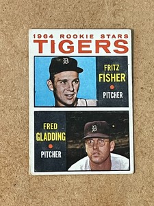 1964 Topps Fritz Fisher Fred Gladding Rookie #312 G-VG
