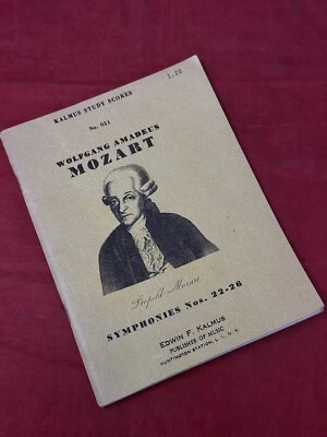 Mozart #951 Kalmus Study Score Symphonies No 22-26 Booklet VTG - Image 1 of 4