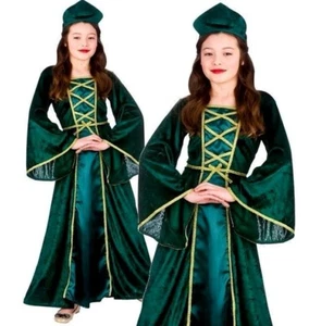 Child MEDIEVAL PRINCESS Fancy Dress Costume Girls Tudor Outfit Book Week 5-13Y - Picture 1 of 4