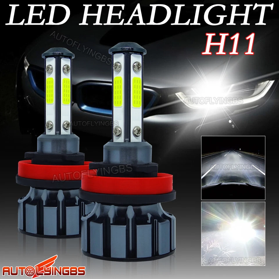 Kit de faros LED H11 H9 H8 36000LM 240W bombillas de haz bajo alta potencia xenón blanco Foto 1 de 4