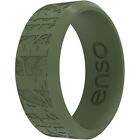 Enso Rings Classic Etched Bevel Series Silicone Ring - 14 - Pine Aspen