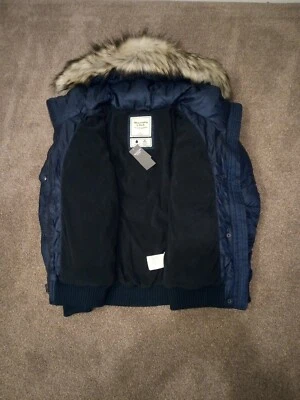Women's Abercrombie & Fitch Fleece Quilted Water Resistant Jacket Size L RRP£180 - Image 1 of 4
