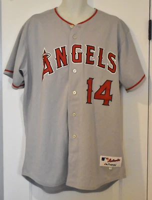 Anaheim Angels Majestic MLB Baseball Jersey Grey #14 Mike Scioscia size 48 - Image 1 of 4