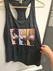 IDEAL T BY Black  Tank Shirt Women's Size Large Cartoon Characters.