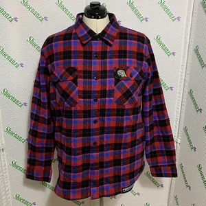 Camisa de franela Middle Of Beyond Creepshow MOB a cuadros I Want My Cake roja para hombre XL - Imagen 1 de 11