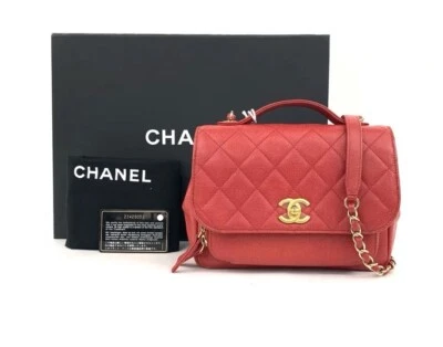 Bolso de Hombro CHANEL Cuero Caviar CF Superior Mango Coco Caja Rojo 🔥🔥 Foto 1 de 4