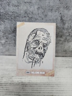 2017 Topps The Walking Dead Sketch Card 1/1 B. Scotchmer - Image 1 of 2