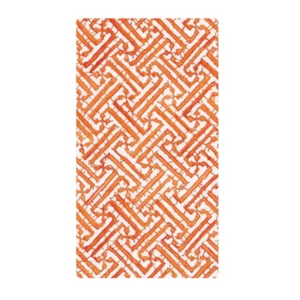 Caspari Paper Guest Towel Napkins, Fretwork (Orange) - Set of 2 Packs (16452G) - Picture 1 of 1