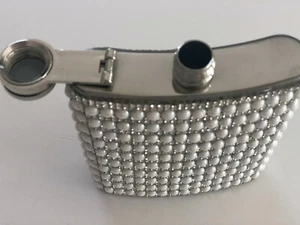 FLASK Stainless Steel Bling and Faux Pearl Beverage Liquor Hip FLASK 7 oz - Bild 1 von 5