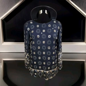 Vintage 80's 90's Women Sz M Adrienne Vittadini Black Sequined Beaded Tunic Top - Picture 1 of 21