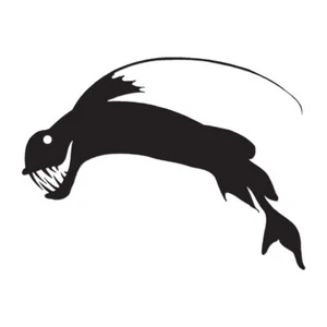 Fish Scary Monster - Vinyl Decal Sticker - Multiple Color & Sizes - ebn860 - Picture 1 of 20