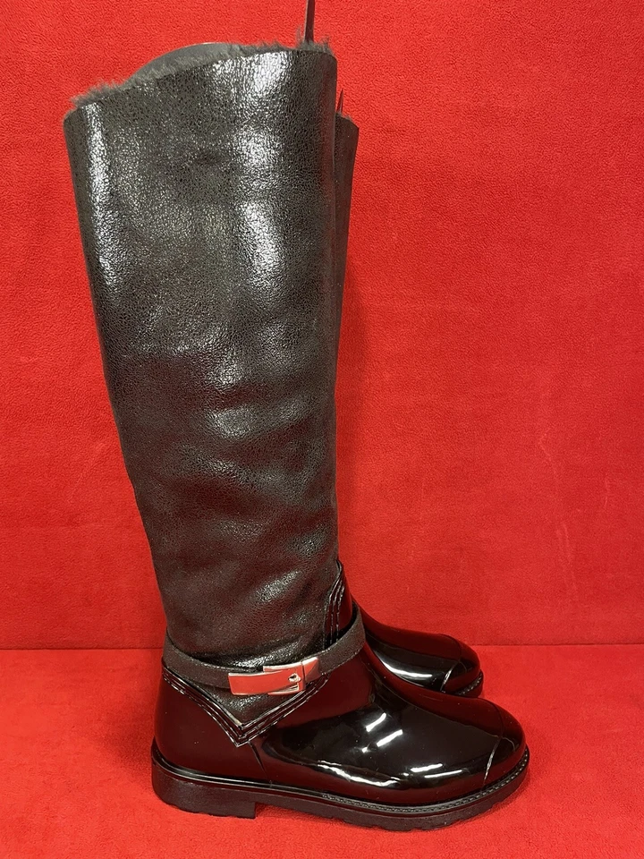 Botas de lluvia de bambú STORMY-13 a media pantorrilla forradas de piel sintética con cremallera Foto 1 de 4