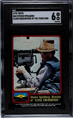 1978 Topps Close Encounters Of The Third Kind #60 Steven Spielberg SGC 6 EX/NM - Image 1 of 2