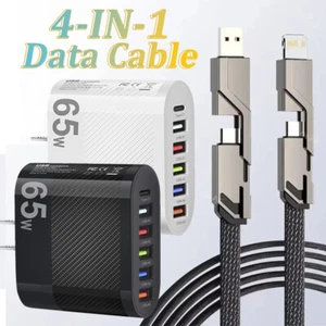 4 in 1 Fast USB Charging Cable Universal Multi Function Cell Phone Charger Cord - Picture 1 of 22