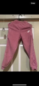 Kids Girl  Size L Nike Club Fleece Sherpa Winterized Jogger Pants FJ6021 NEW - Picture 1 of 9