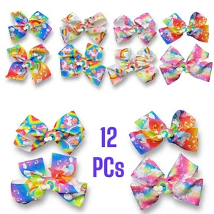 Wholesale 12 Pcs Hair Bows Clips Accessories for Girls Toddlers Kids - Picture 1 of 7
