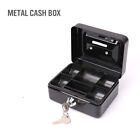 Locking Steel Cash Lock Box with Keys Security Money Tray Double Layer Small