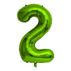 Green Foil Party Balloon - Large 80Cm (32") - Birthday Age - Number 2