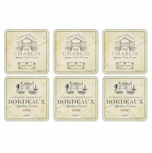 Pimpernel Vin de France Coasters Set of 6 - Foto 1 di 1