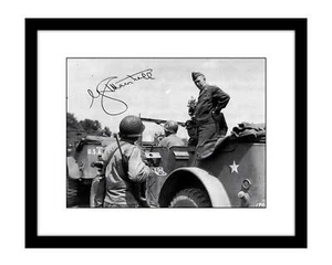 George C Marshall 8x10 Signed photo print 1944 WW2 jeep autographed Army WWII  - Picture 1 of 2