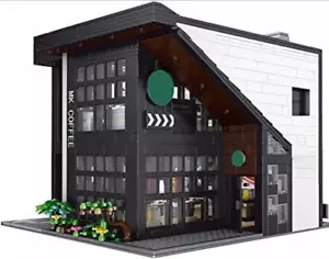 Coffee House Modern Architecture Cafe Building Blocks Modular Toy Brick Set NEW - Picture 1 of 9