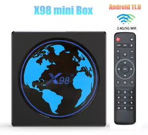 X98 mini Amlogic S905W2 TV Box Android 11 4G 32/64GB Soporte AV1 Wifi BT TV BOX - Imagen 1 de 16