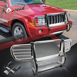 Chrome Front Bumper Push Bar Brush Grille Grill Guard for 06-10 Jeep Commander - Picture 1 of 5