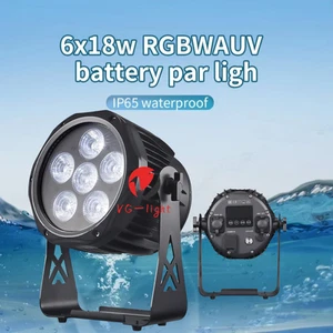 IP65 Waterproof LED Par Light 6X18W 6in1 DMX Outdoor Wireless Battery DJ Uplight - Picture 1 of 13