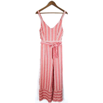 Anthropologie Ett:twa Robin Striped Cropped Wide Leg Jumpsuit Romper Size Small - Image 1 of 4