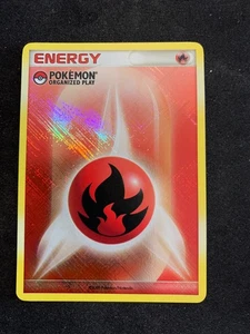 2009 Pokemon Organized Play Fire Energy - Holo - Promo - NM/LP - Please Read - Picture 1 of 2