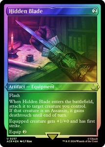 Magic The Gathering MTG HIDDEN BLADE ETCHED FOIL Assassin's Creed NM - Picture 1 of 1