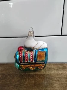 Lok RR Zug mundgeblasenes Glas Christbaumschmuck Weihnachten Tschechien db - Bild 1 von 5