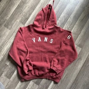Vintage Y2K Red Vans Hoodie 90S Big Logo Surf Skateboard Herren Small Faded - Bild 1 von 10