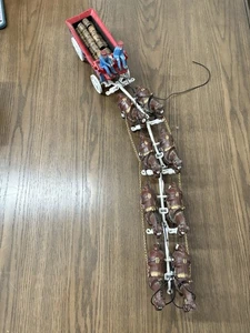 Vintage Gusseisen Bierwagen 8 Clydesdale Pferde 2 Fahrer 1 Hund 28 Fässer - Bild 1 von 24