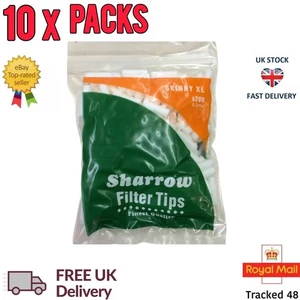 10x Puntas de filtro Sharrow Skinny XL 6,0 mm / 10 paquetes x 200 = 2000 puntas de filtro - Imagen 1 de 6