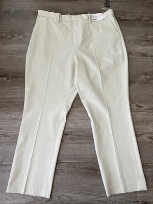 Pantalones al tobillo Uniqlo Smart para mujer 2XL beige pierna recta nuevos Foto 1 de 4