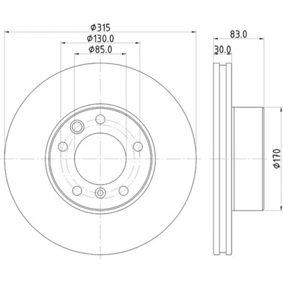 Rotor de freno de disco Hella Pagid 355132152 para 02-18 Mercedes-Benz G500 G55 AMG G550 Foto 1 de 4