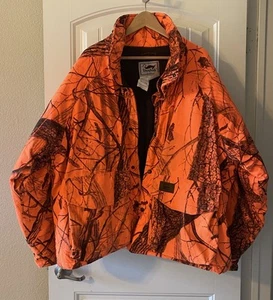 Vintage Duxbak Hunting Coat Men’s 2XL Orange Realtree Camo Clean EUC No Hood - Picture 1 of 10