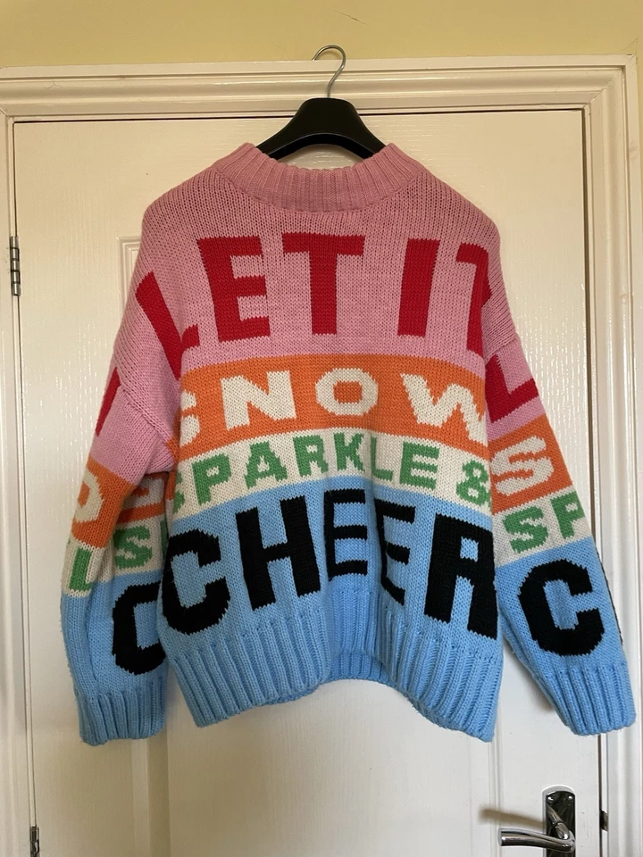 H&M Let It Snow Chunky Christmas Jumper 16/18 XL NEW - Image 1 of 3