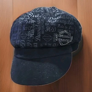 Harley-Davidson Mütze Cap Fitted Damen kleines Muster Strass Motorrad Biker - Bild 1 von 4